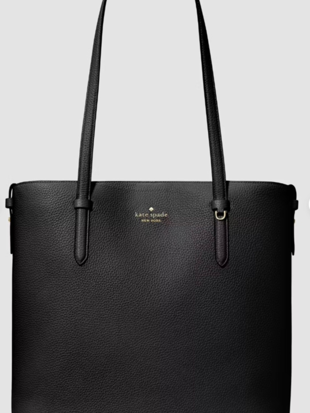 Kate Spade Juliette BLACK Pebbled Leather Medium Tote Shoulder Bag KN188 BNWT